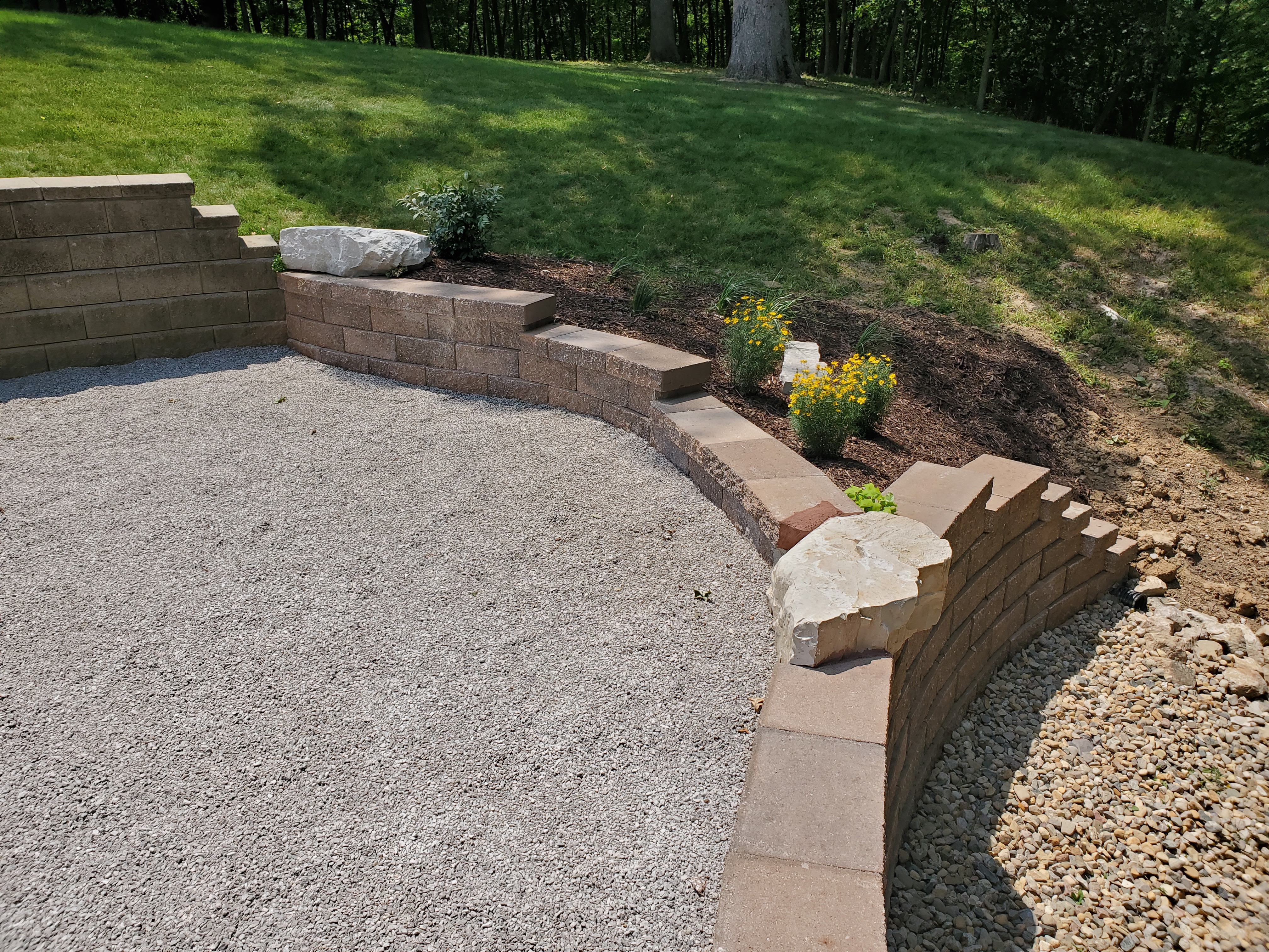 Finished - wall detail with plantings